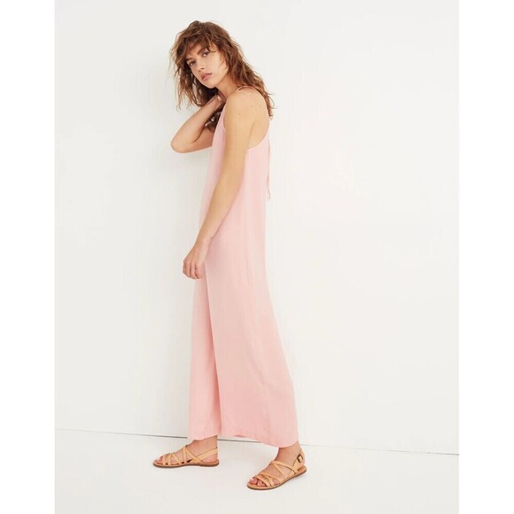 Madewell Keyhole Wide Leg Jumpsuit Pink Icing Size M - Picture 1 of 12